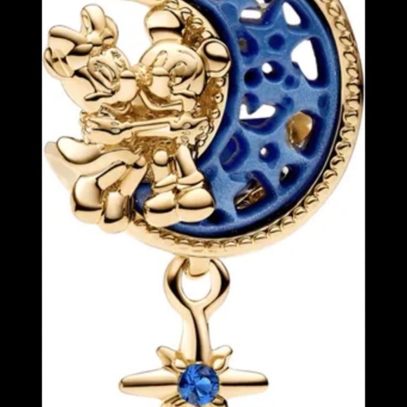 Pandora Disney Mickey & Minnie Mouse Crescent Moon Charm verified at store - Picture 3 of 13